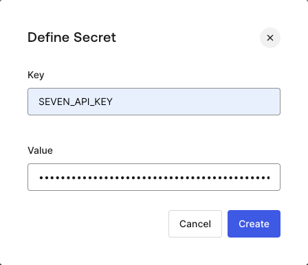 Crear secreto
